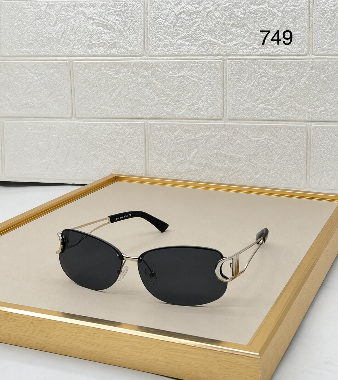 Rimless Oval Sunglasses