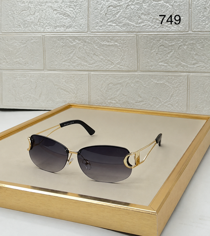 Rimless Oval Sunglasses