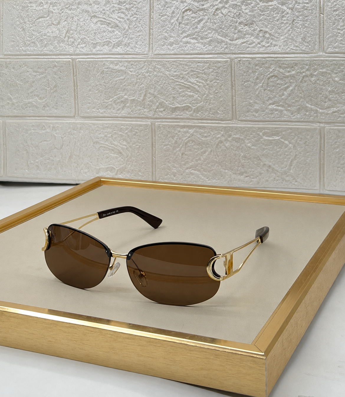 Rimless Oval Sunglasses