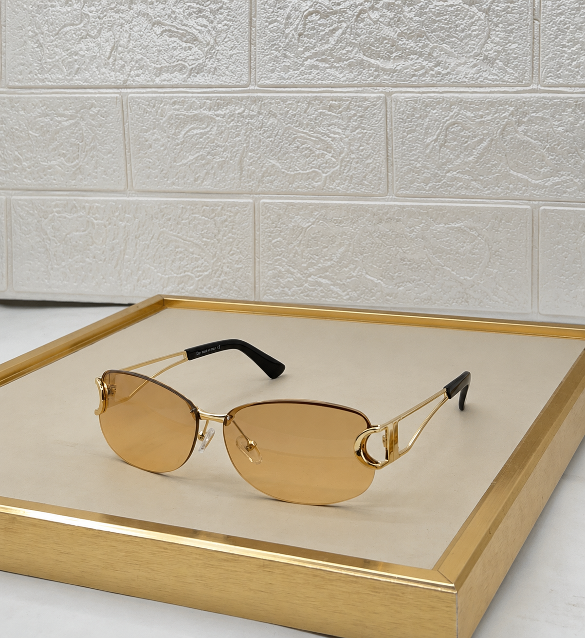 Rimless Oval Sunglasses