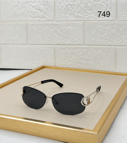 Rimless Oval Sunglasses