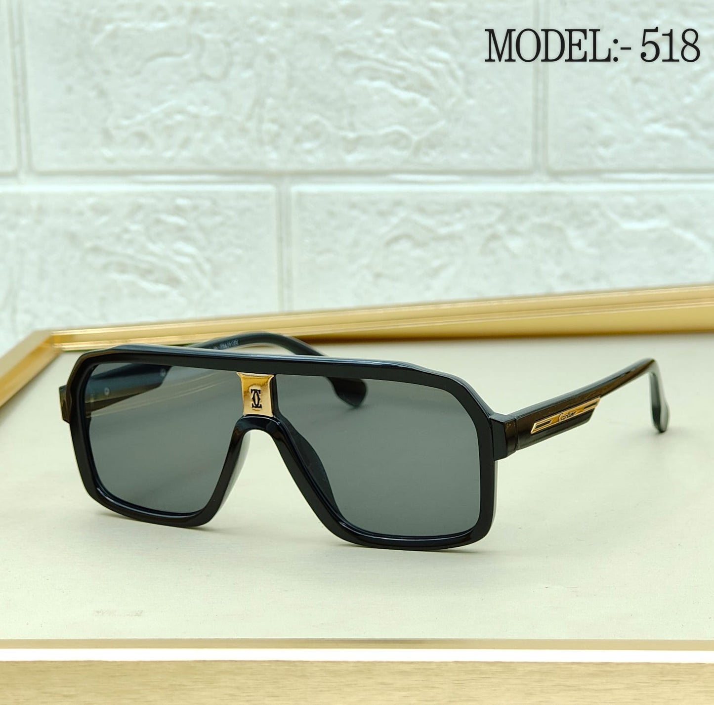 Oversized Shield Navigator Sunglasses – Model 518