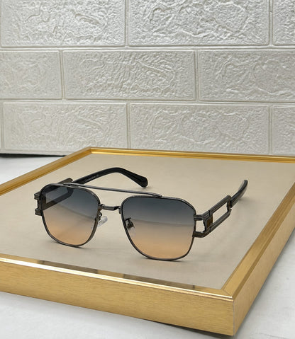 Industrial Link-Hinge Aviator Sunglasses