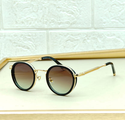 Round Metal Acetate Sunglasses