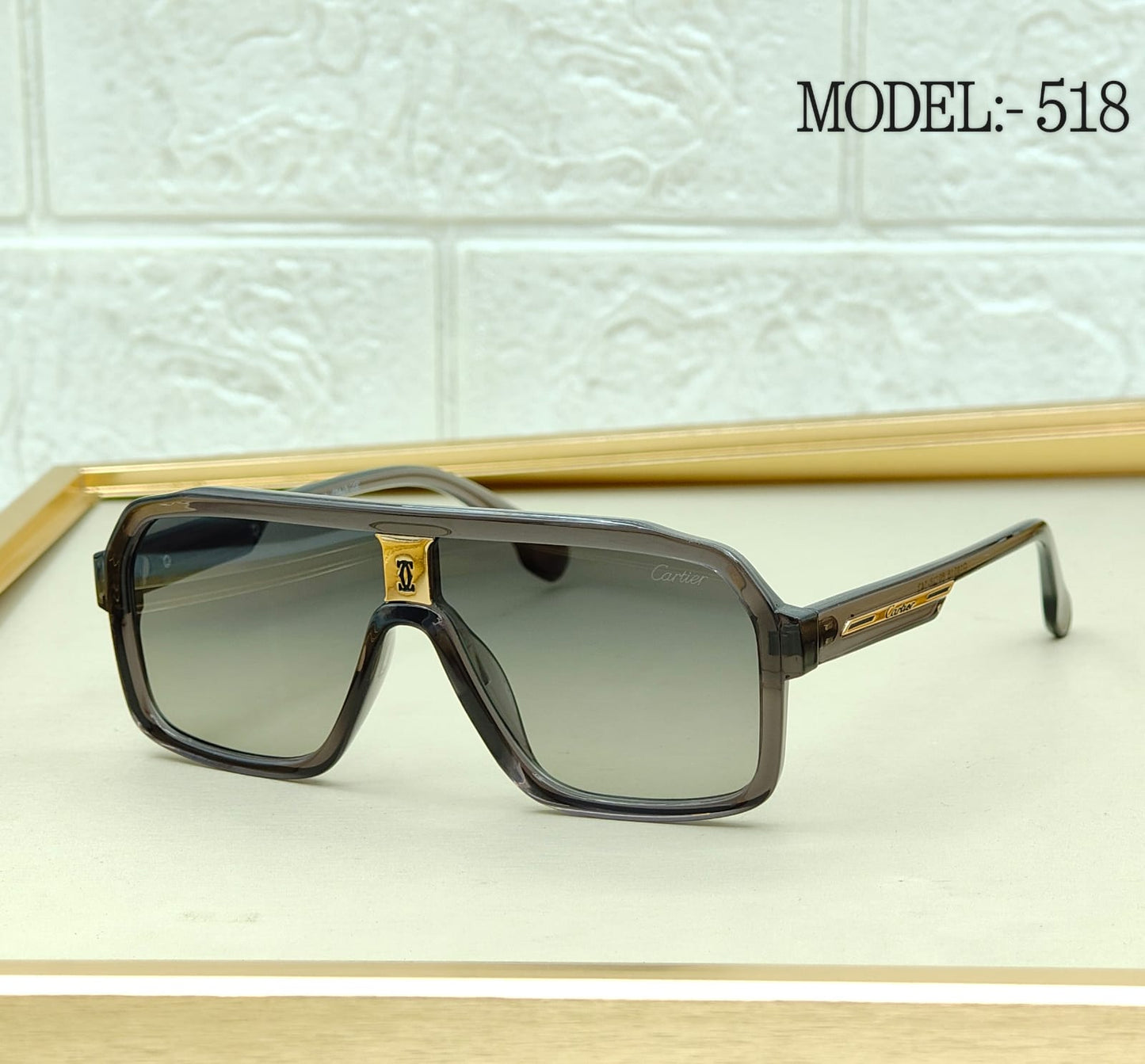 Oversized Shield Navigator Sunglasses – Model 518