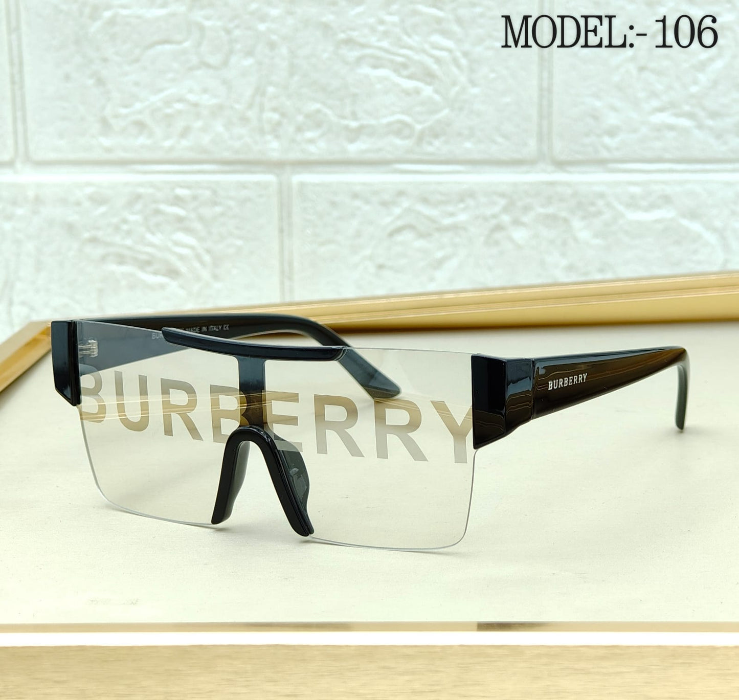 Rimless Visor Shield Sunglasses – Model 106