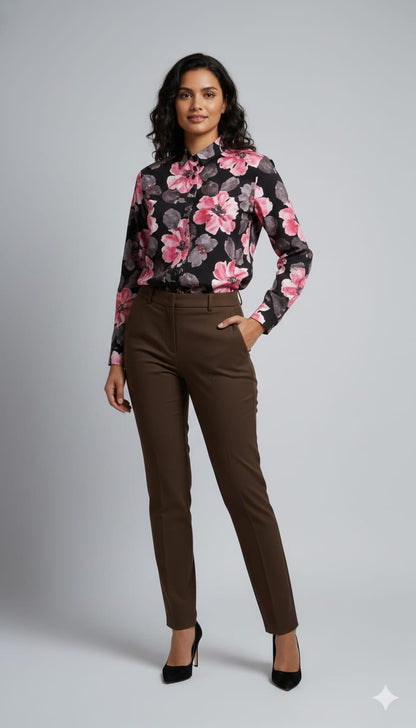 Abstract Ikat Print Shirt