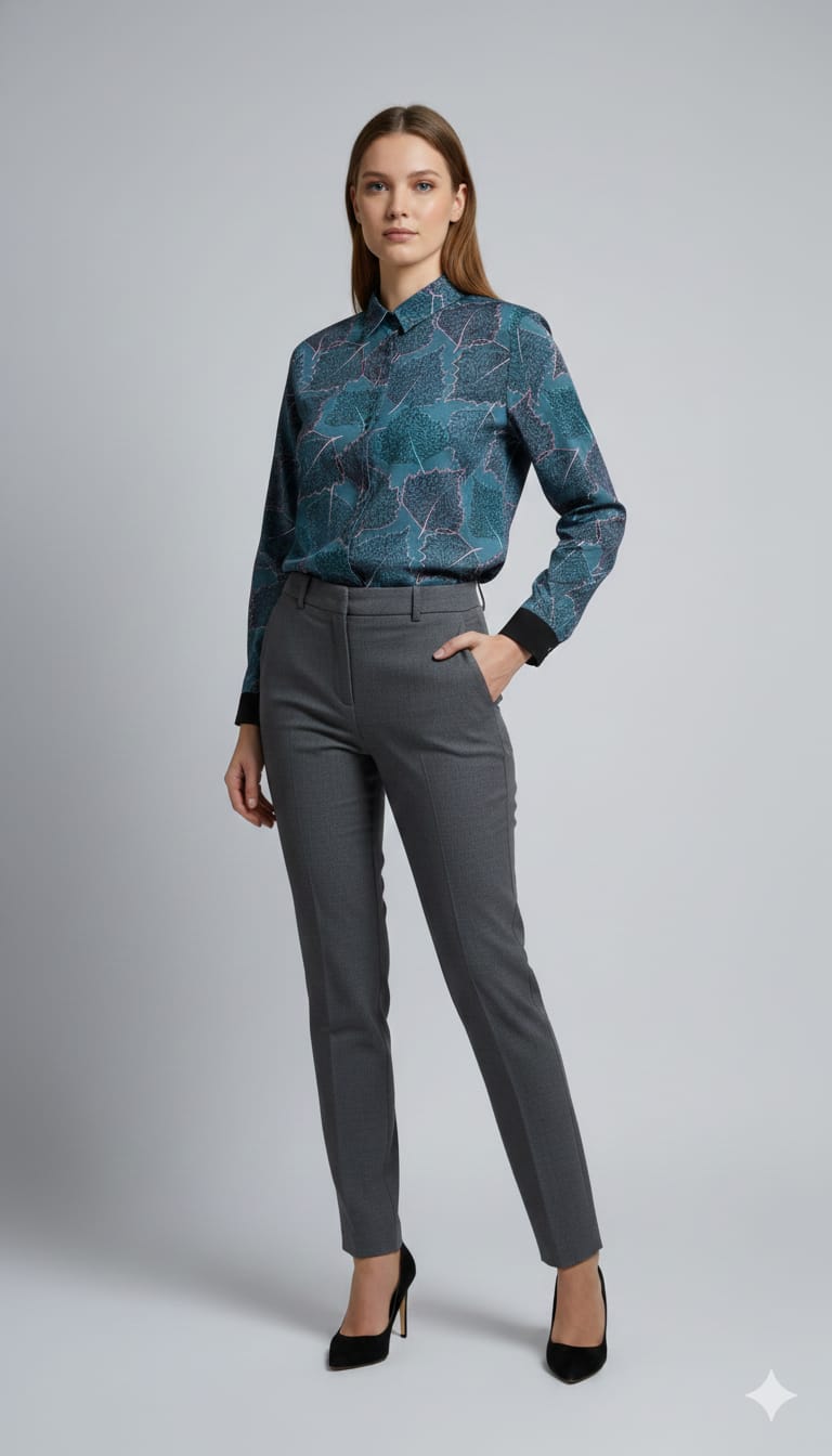 Abstract Ikat Print Shirt